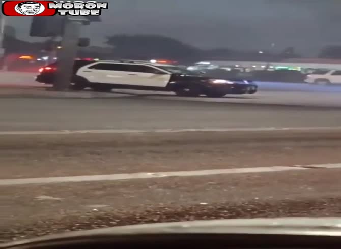 Video :When a lunatic strikes him with his vehicle, a Los Angeles police officer kills him